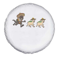 Funny Mexican Fiesta Gift Spare Tire Cover Chupacabra Chasing Taco Goat