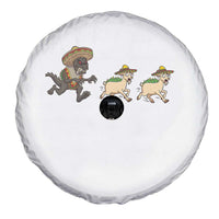 Funny Mexican Fiesta Gift Spare Tire Cover Chupacabra Chasing Taco Goat