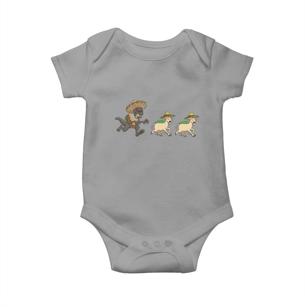 Funny Mexican Fiesta Gift Baby Onesie Chupacabra Chasing Taco Goat