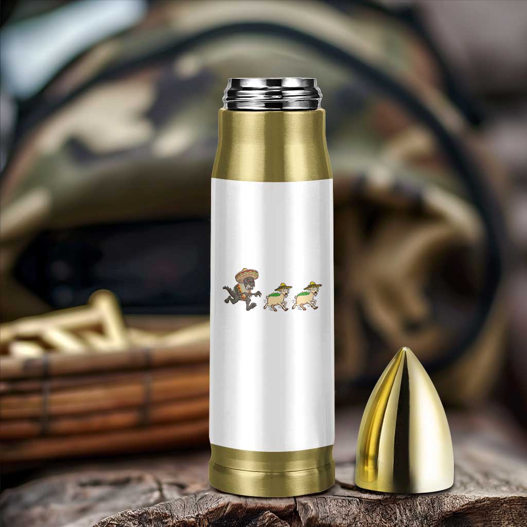 Funny Mexican Fiesta Gift Bullet Tumbler Chupacabra Chasing Taco Goat