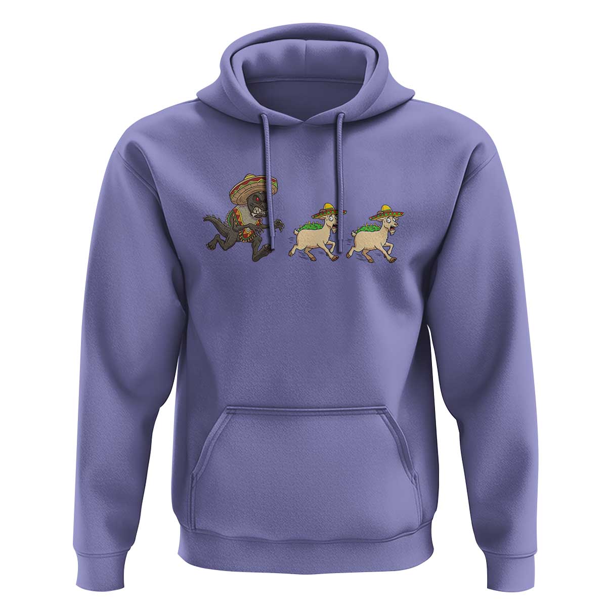 Funny Mexican Fiesta Gift Hoodie Chupacabra Chasing Taco Goat