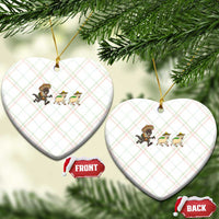 Funny Mexican Fiesta Gift Ceramic Ornament Chupacabra Chasing Taco Goat