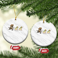 Funny Mexican Fiesta Gift Ceramic Ornament Chupacabra Chasing Taco Goat