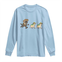 Funny Mexican Fiesta Gift Long Sleeve Shirt Chupacabra Chasing Taco Goat