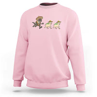 Funny Mexican Fiesta Gift Sweatshirt Chupacabra Chasing Taco Goat