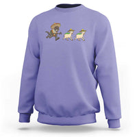 Funny Mexican Fiesta Gift Sweatshirt Chupacabra Chasing Taco Goat