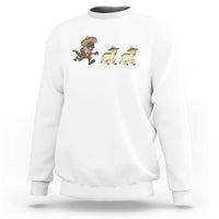 Funny Mexican Fiesta Gift Sweatshirt Chupacabra Chasing Taco Goat