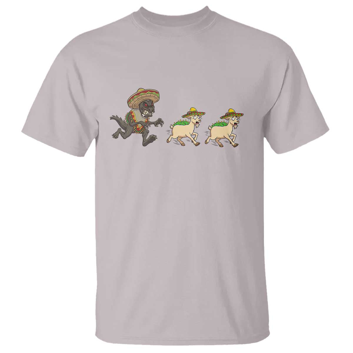 Funny Mexican Fiesta Gift T Shirt Chupacabra Chasing Taco Goat