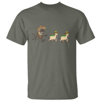 Funny Mexican Fiesta Gift T Shirt Chupacabra Chasing Taco Goat