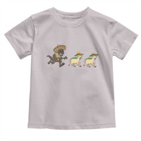 Funny Mexican Fiesta Gift Toddler T Shirt Chupacabra Chasing Taco Goat