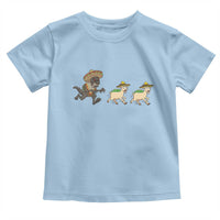 Funny Mexican Fiesta Gift Toddler T Shirt Chupacabra Chasing Taco Goat