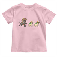 Funny Mexican Fiesta Gift Toddler T Shirt Chupacabra Chasing Taco Goat