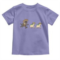 Funny Mexican Fiesta Gift Toddler T Shirt Chupacabra Chasing Taco Goat