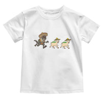 Funny Mexican Fiesta Gift Toddler T Shirt Chupacabra Chasing Taco Goat