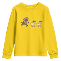 Funny Mexican Fiesta Gift Youth Sweatshirt Chupacabra Chasing Taco Goat