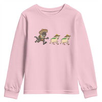 Funny Mexican Fiesta Gift Youth Sweatshirt Chupacabra Chasing Taco Goat