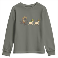 Funny Mexican Fiesta Gift Youth Sweatshirt Chupacabra Chasing Taco Goat