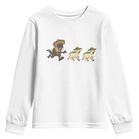 Funny Mexican Fiesta Gift Youth Sweatshirt Chupacabra Chasing Taco Goat