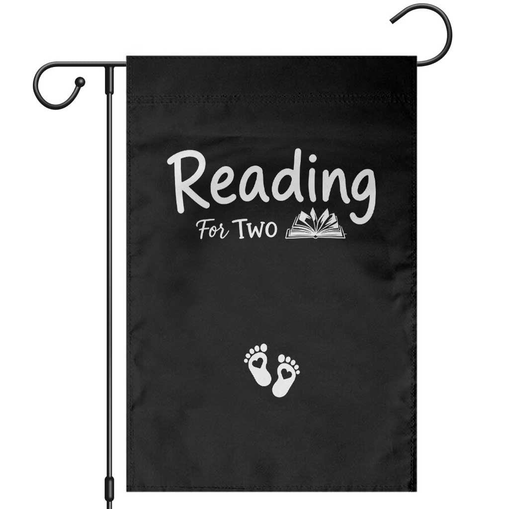Pregnancy Announcement For Book Lovers Garden Flag Reading For Two
