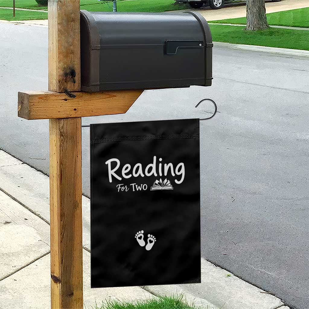 Pregnancy Announcement For Book Lovers Garden Flag Reading For Two