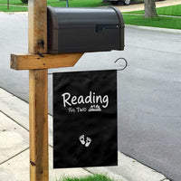 Pregnancy Announcement For Book Lovers Garden Flag Reading For Two