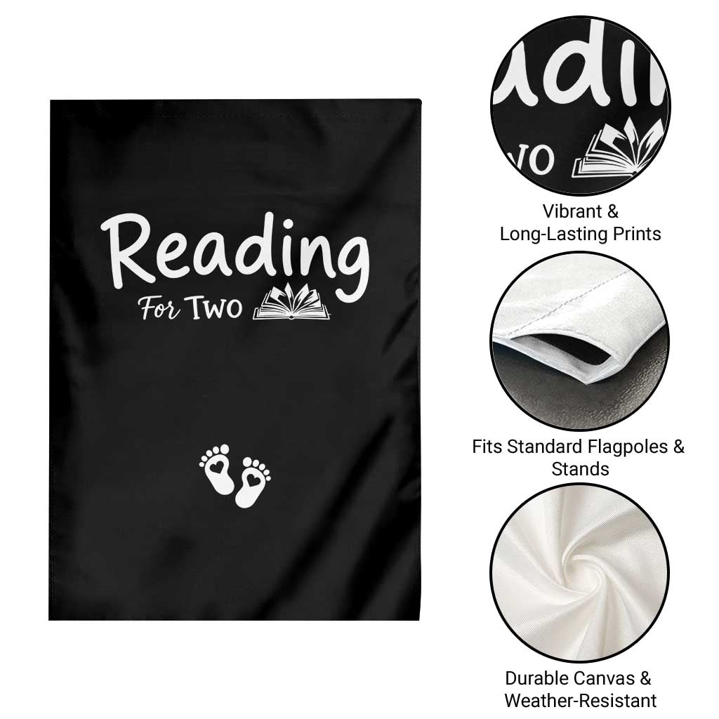 Pregnancy Announcement For Book Lovers Garden Flag Reading For Two