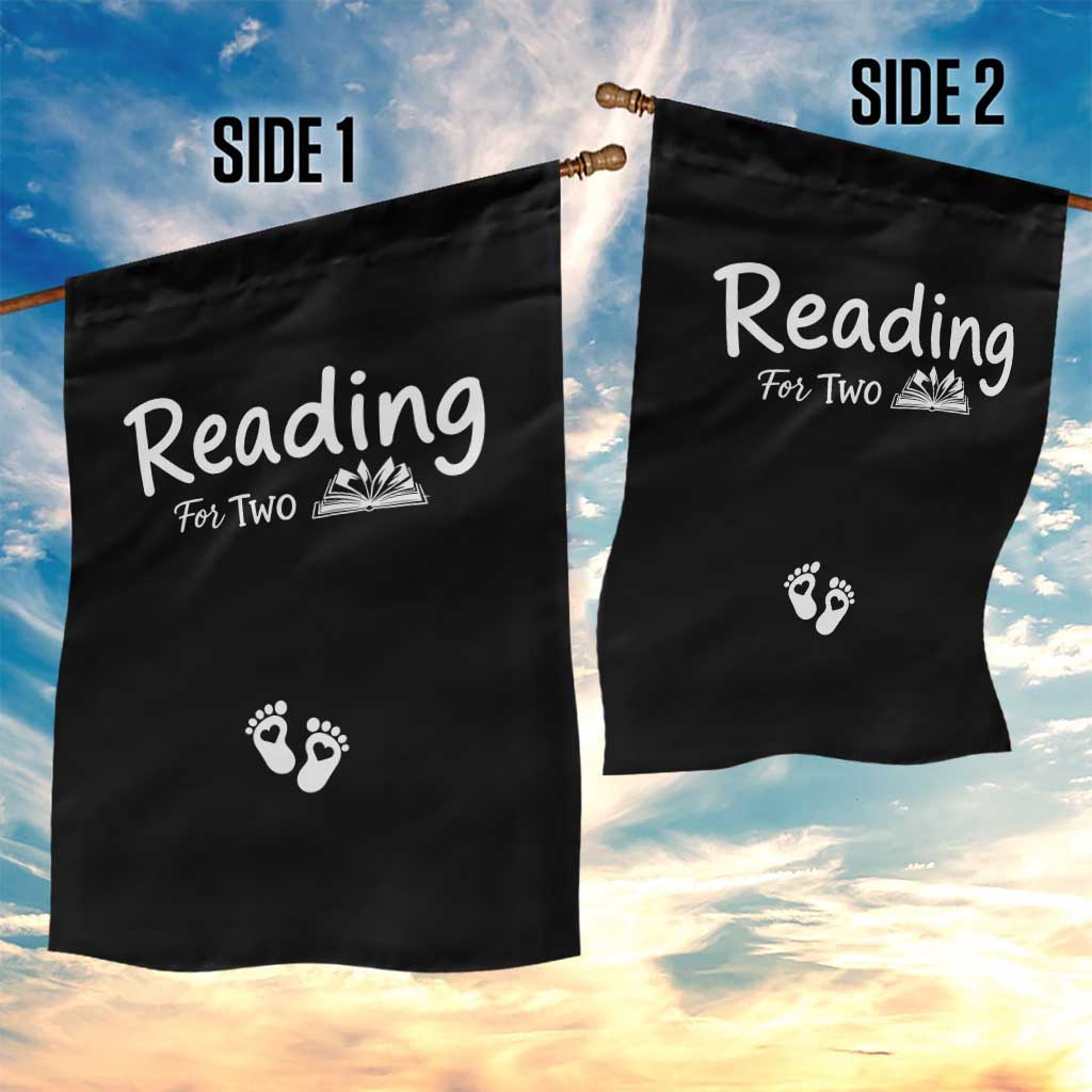 Pregnancy Announcement For Book Lovers Garden Flag Reading For Two
