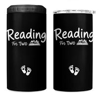 Pregnancy Announcement For Book Lovers 4 in 1 Can Cooler Tumbler Reading For Two