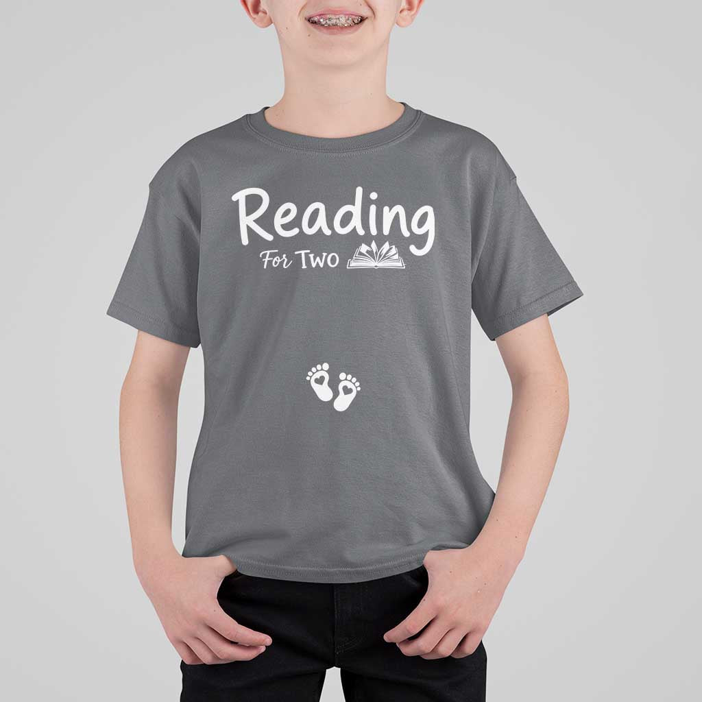 Pregnancy Announcement For Book Lovers T Shirt For Kid Reading For Two