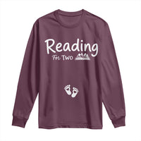 Pregnancy Announcement For Book Lovers Long Sleeve Shirt Reading For Two