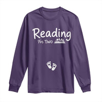 Pregnancy Announcement For Book Lovers Long Sleeve Shirt Reading For Two