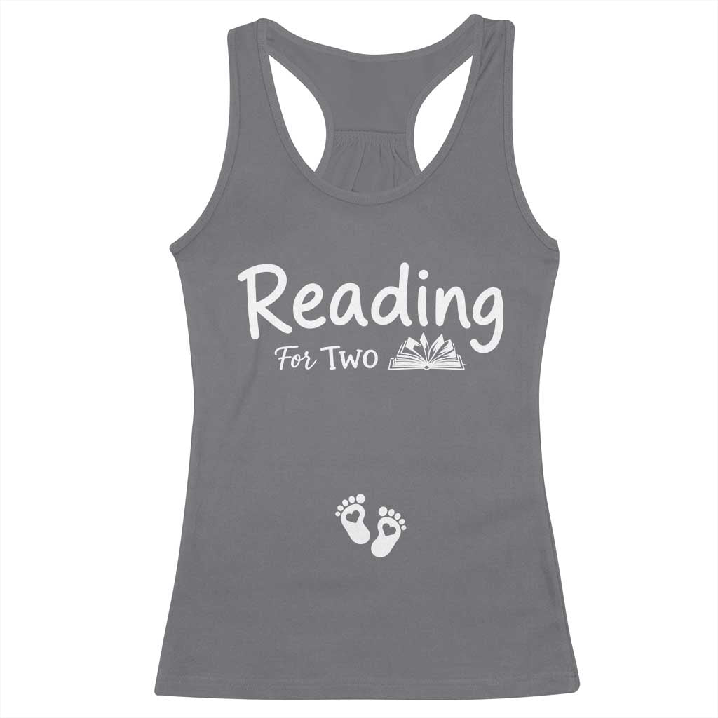 Pregnancy Announcement For Book Lovers Racerback Tank Top Reading For Two