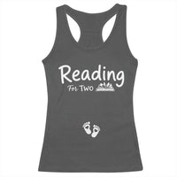 Pregnancy Announcement For Book Lovers Racerback Tank Top Reading For Two