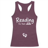Pregnancy Announcement For Book Lovers Racerback Tank Top Reading For Two