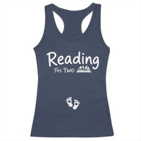 Pregnancy Announcement For Book Lovers Racerback Tank Top Reading For Two