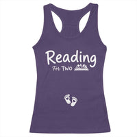 Pregnancy Announcement For Book Lovers Racerback Tank Top Reading For Two