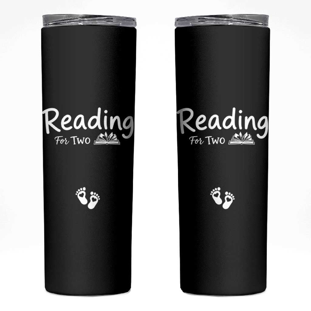 Pregnancy Announcement For Book Lovers Skinny Tumbler Reading For Two