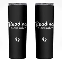 Pregnancy Announcement For Book Lovers Skinny Tumbler Reading For Two