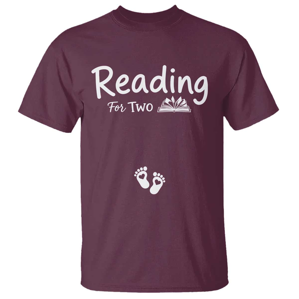 Pregnancy Announcement For Book Lovers T Shirt Reading For Two