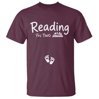 Pregnancy Announcement For Book Lovers T Shirt Reading For Two