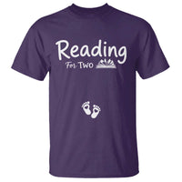 Pregnancy Announcement For Book Lovers T Shirt Reading For Two