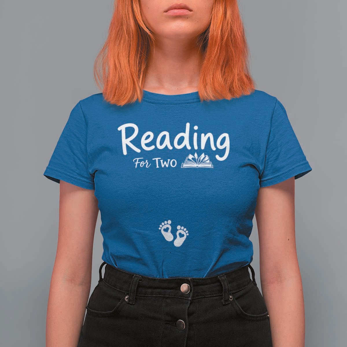 Pregnancy Announcement For Book Lovers T Shirt For Women Reading For Two