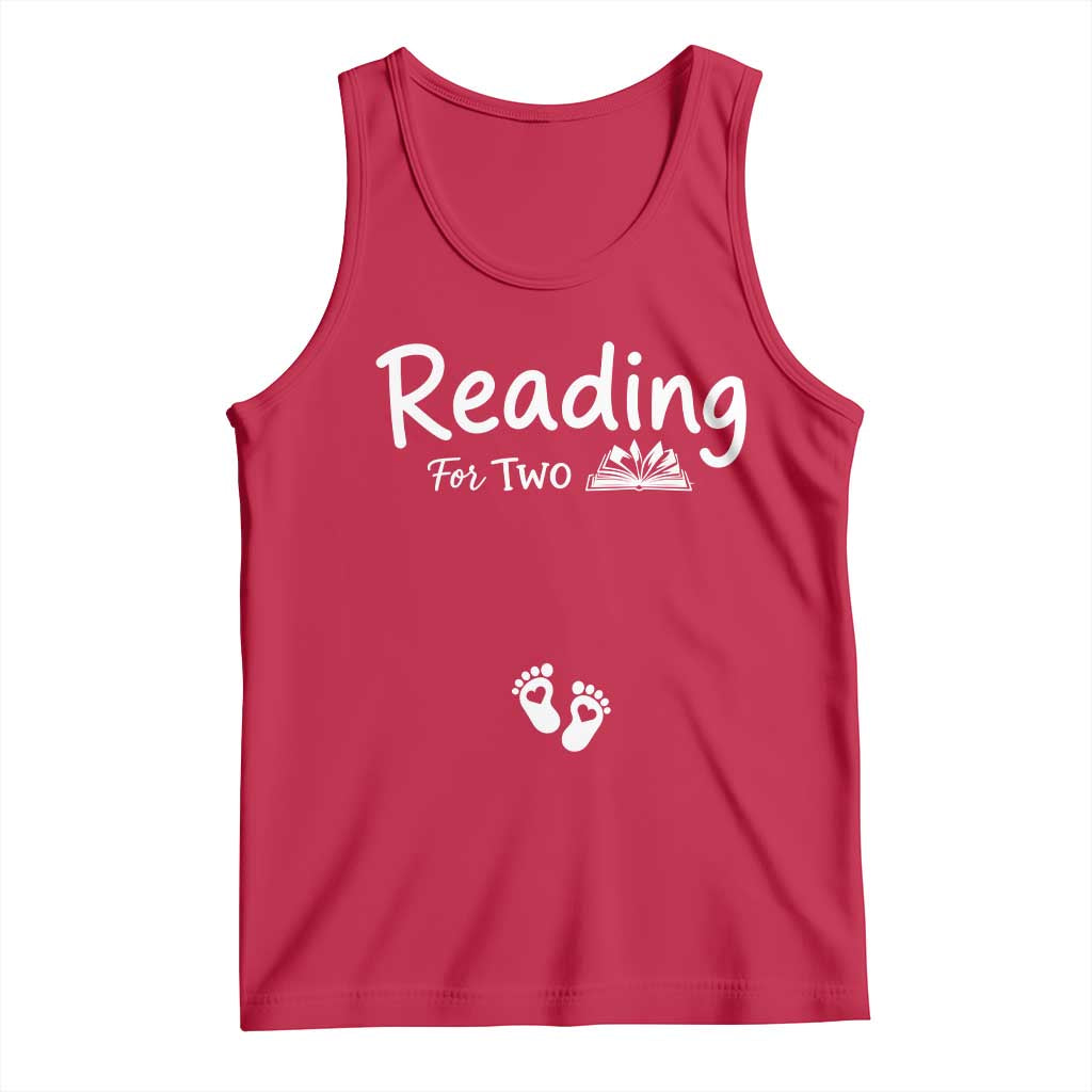 Pregnancy Announcement For Book Lovers Tank Top Reading For Two