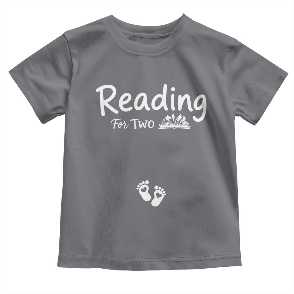 Pregnancy Announcement For Book Lovers Toddler T Shirt Reading For Two