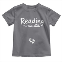 Pregnancy Announcement For Book Lovers Toddler T Shirt Reading For Two
