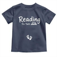 Pregnancy Announcement For Book Lovers Toddler T Shirt Reading For Two