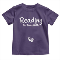 Pregnancy Announcement For Book Lovers Toddler T Shirt Reading For Two