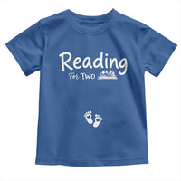Pregnancy Announcement For Book Lovers Toddler T Shirt Reading For Two