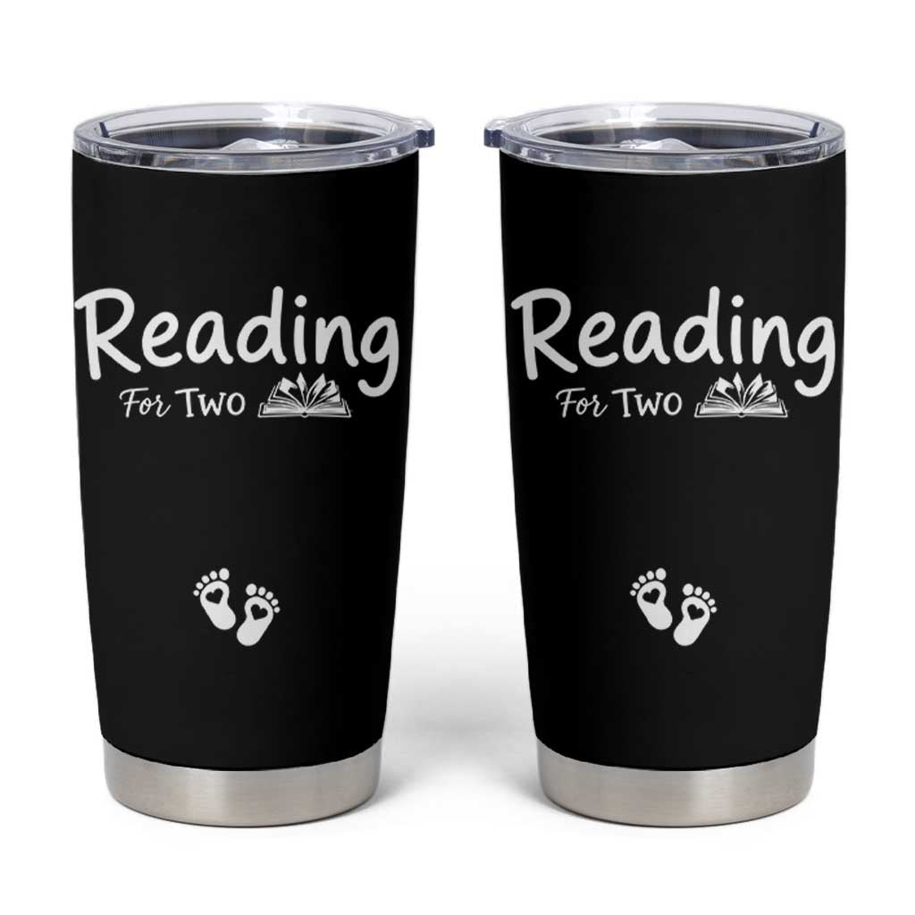 Pregnancy Announcement For Book Lovers Tumbler Cup Reading For Two