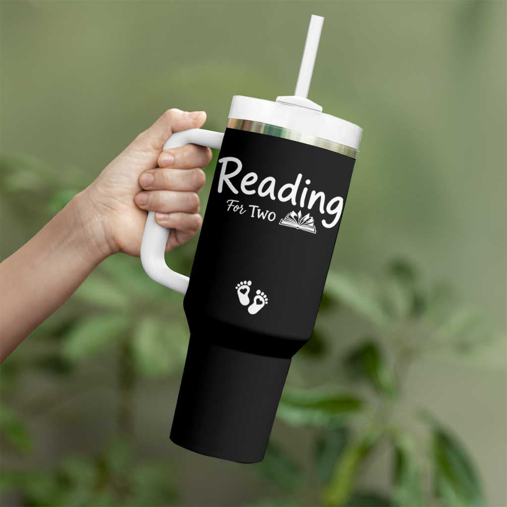 Pregnancy Announcement For Book Lovers Tumbler With Handle Reading For Two